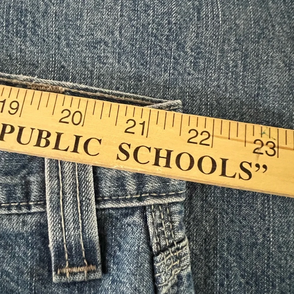 Signature by Levi Strauss Relaxed Blue Denim Wide Leg Jeans Size 42x32